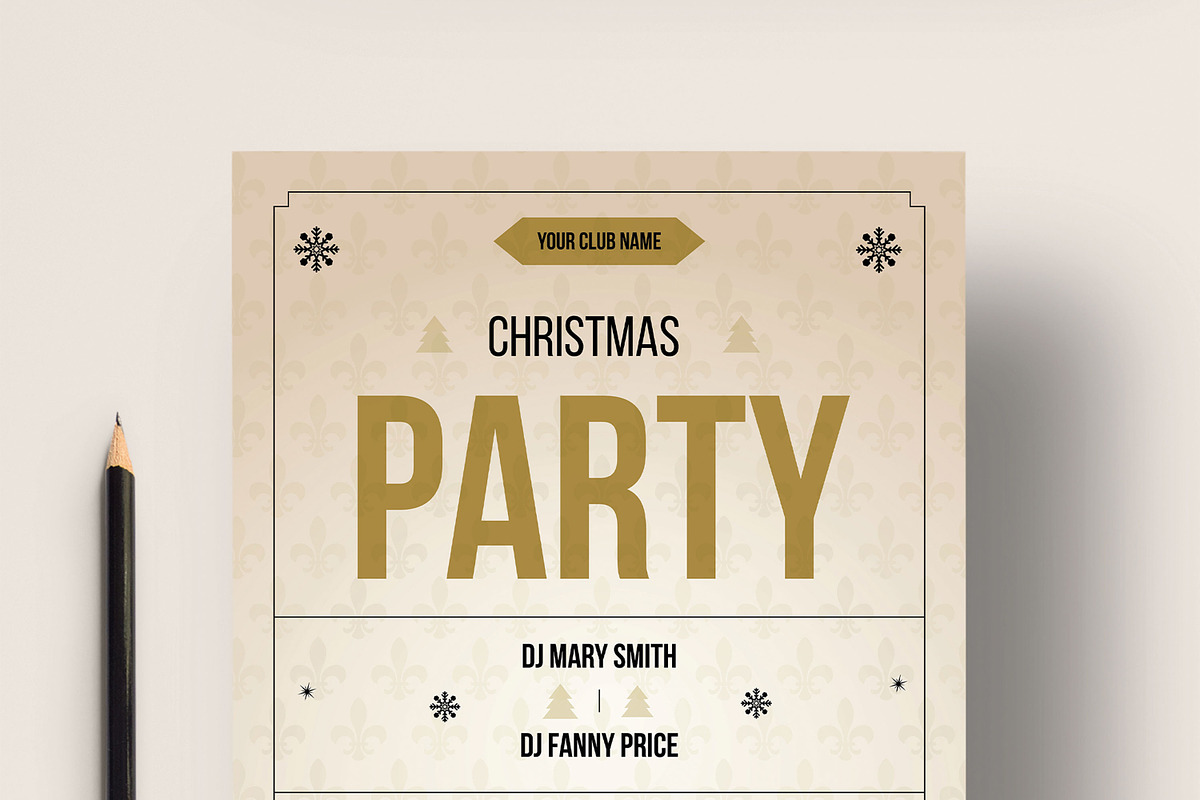 Christmas Party Invitation Templates, a Flyer Template by MightyDesign (Photo 4 of 8)