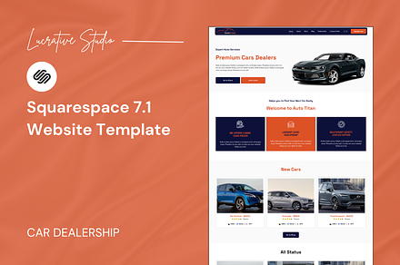 Cars Squarespace Website Template