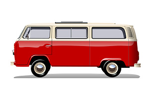 Vector retro van