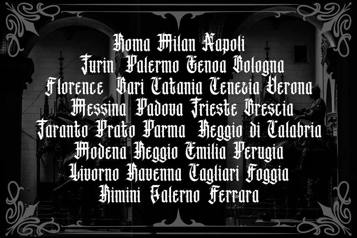 BASILOCA Modern Blackletter, a Blackletter Font by dansdesign (Photo 5 of 8)