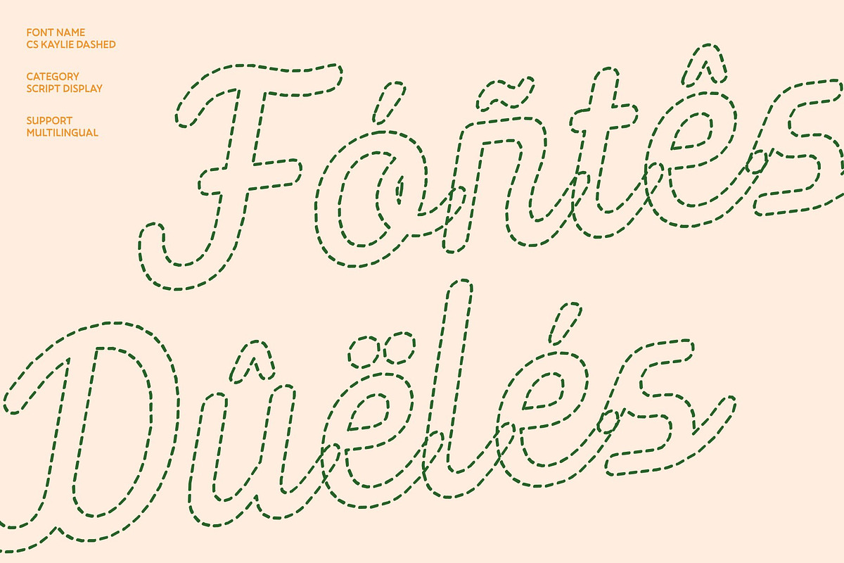 CS Kaylie Dashed, a Script Font by Craft Supply Co. (Photo 7 of 8)