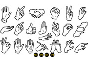 Hand Gesture Line Art Set, an Illustration by designvectx (Thumbnail 2 of 3)