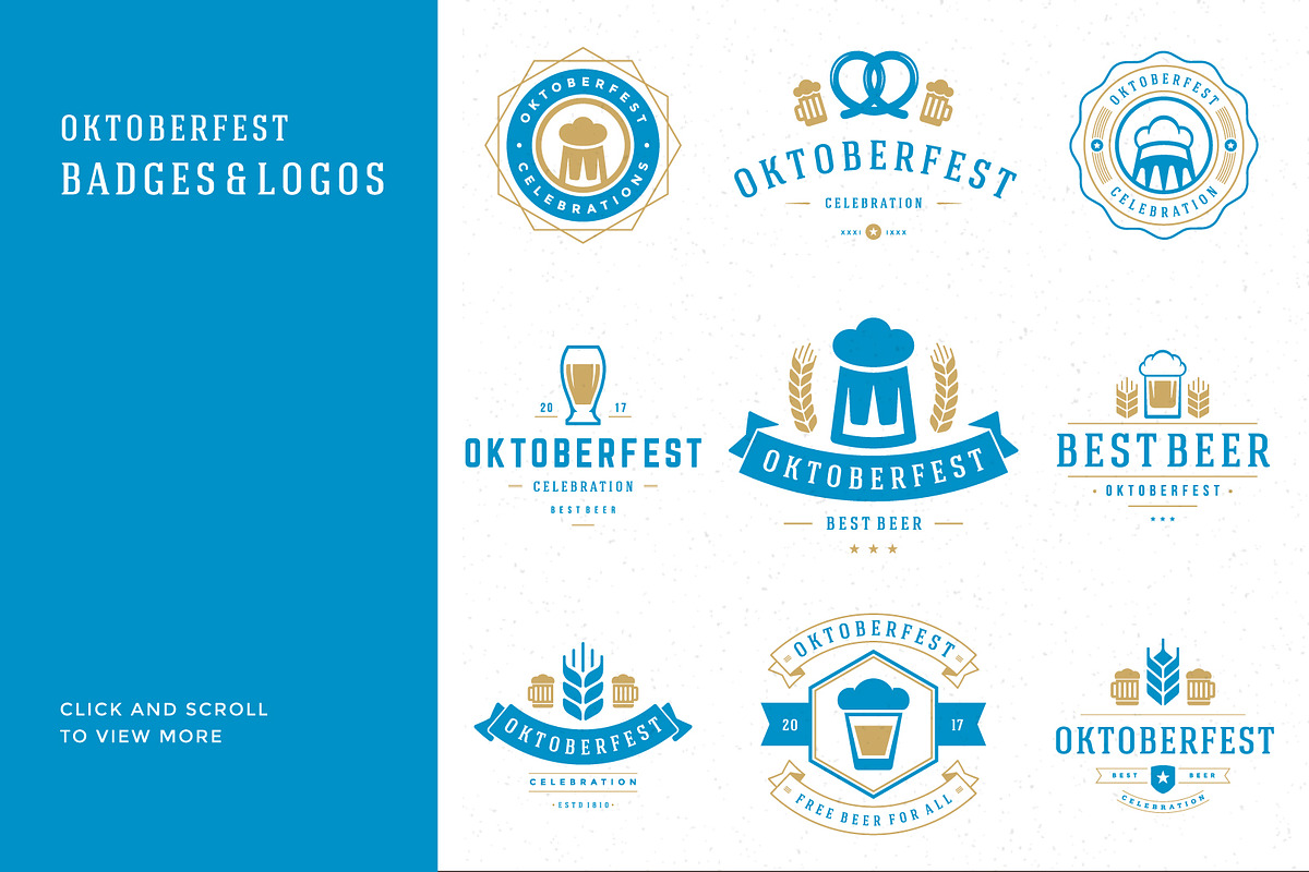 Oktoberfest vintage badges & labels, a Branding & Logo Template by Vasya Kobelev (Photo 15 of 25)