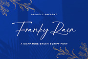 Franky Rain - Signature Script Font, a Script Font by StringLabs (Thumbnail 1 of 9)