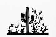 60 Desert Cactus Floral Silhouette, a Seasonal Illustration by Amazin_art (Thumbnail 5 of 24)