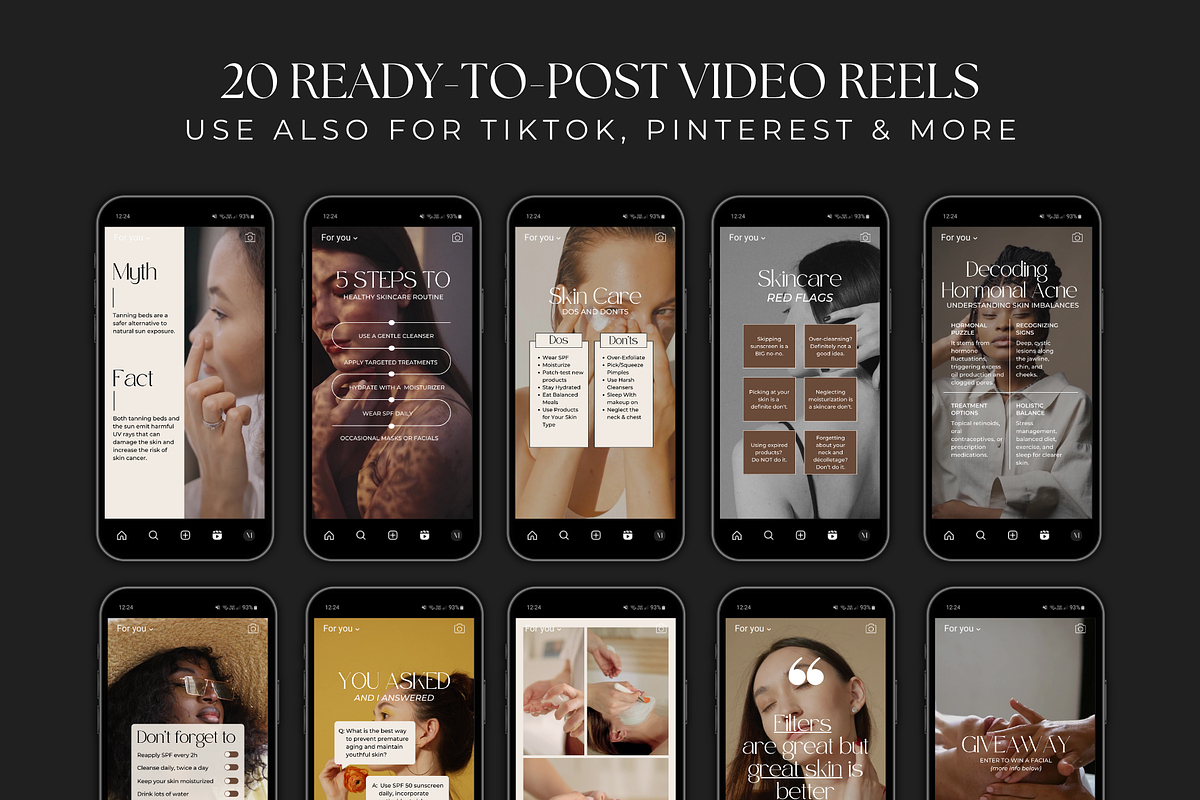 Instagram Bundle for Estheticians, a Social Media Template by Meraki Templates (Photo 8 of 11)