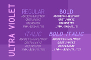 ULTRA VIOLET sans serif font family., a Sans Serif Font by Anna Zakharchenko (Thumbnail 11 of 12)