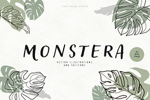 Monstera Leaf Vectors And Patterns