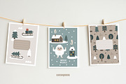 Christmas Yeti Clipart & Patterns, a Seasonal Illustration by Ejevyaka (Thumbnail 8 of 11)