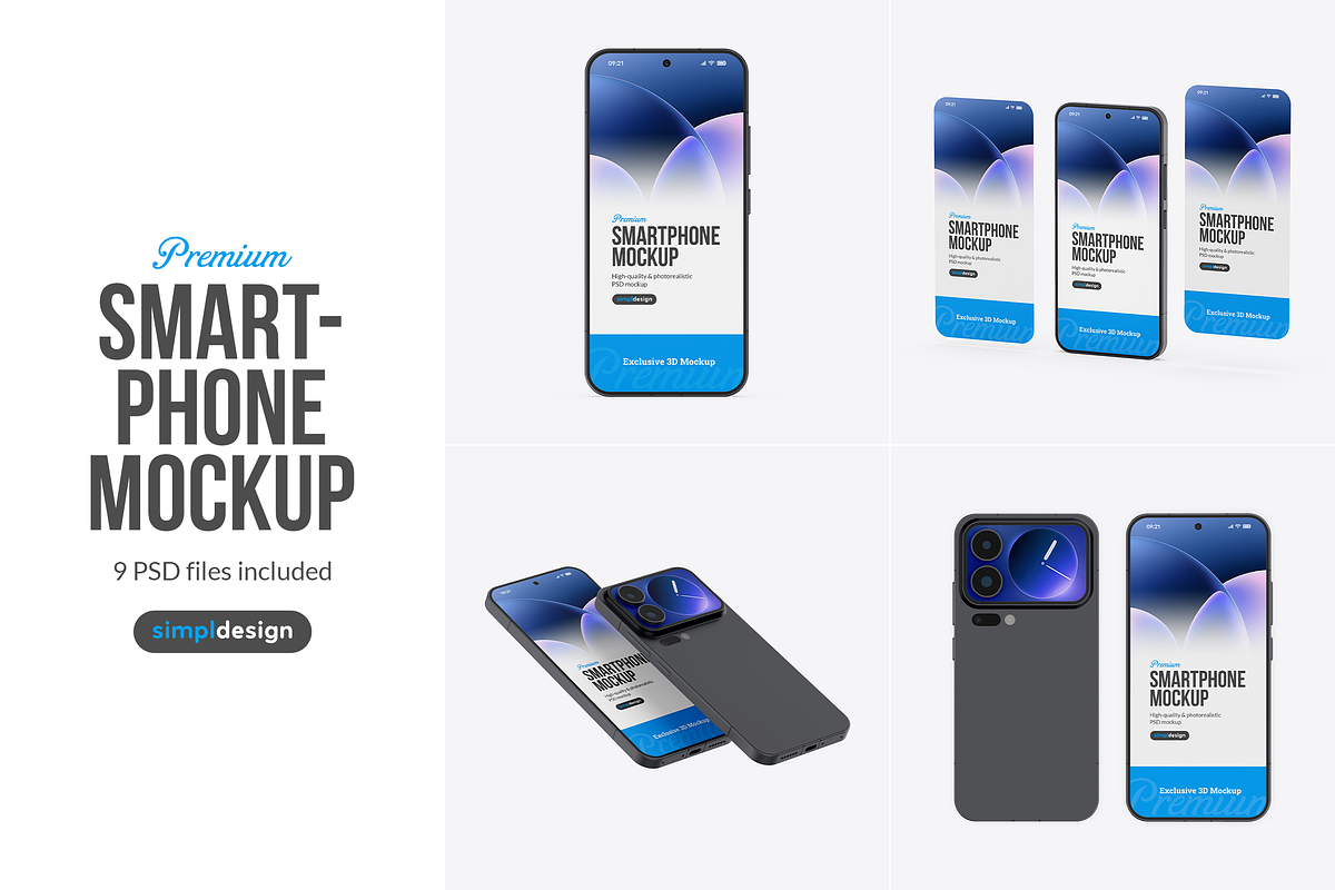 Smartphone Mockup, an Android Mockup by SimplDesign (Photo 1 of 10)