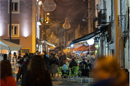 A crowd of people walking down a, a Person Photo by Barcelona_dreams