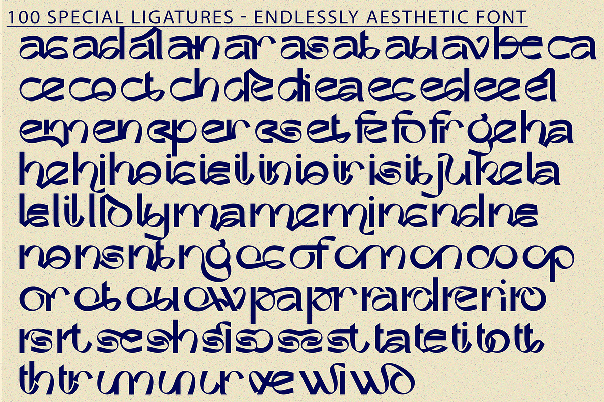 Endlessly Aesthetic - Unique Font, a Sans Serif Font by 177Studio (Photo 8 of 8)