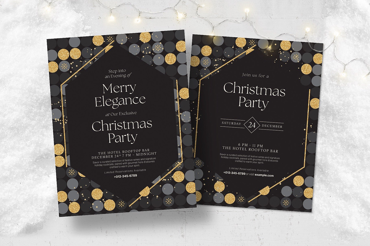 Christmas Invitation Flyer Template, a Flyer Template by BrandPacks (Photo 1 of 5)