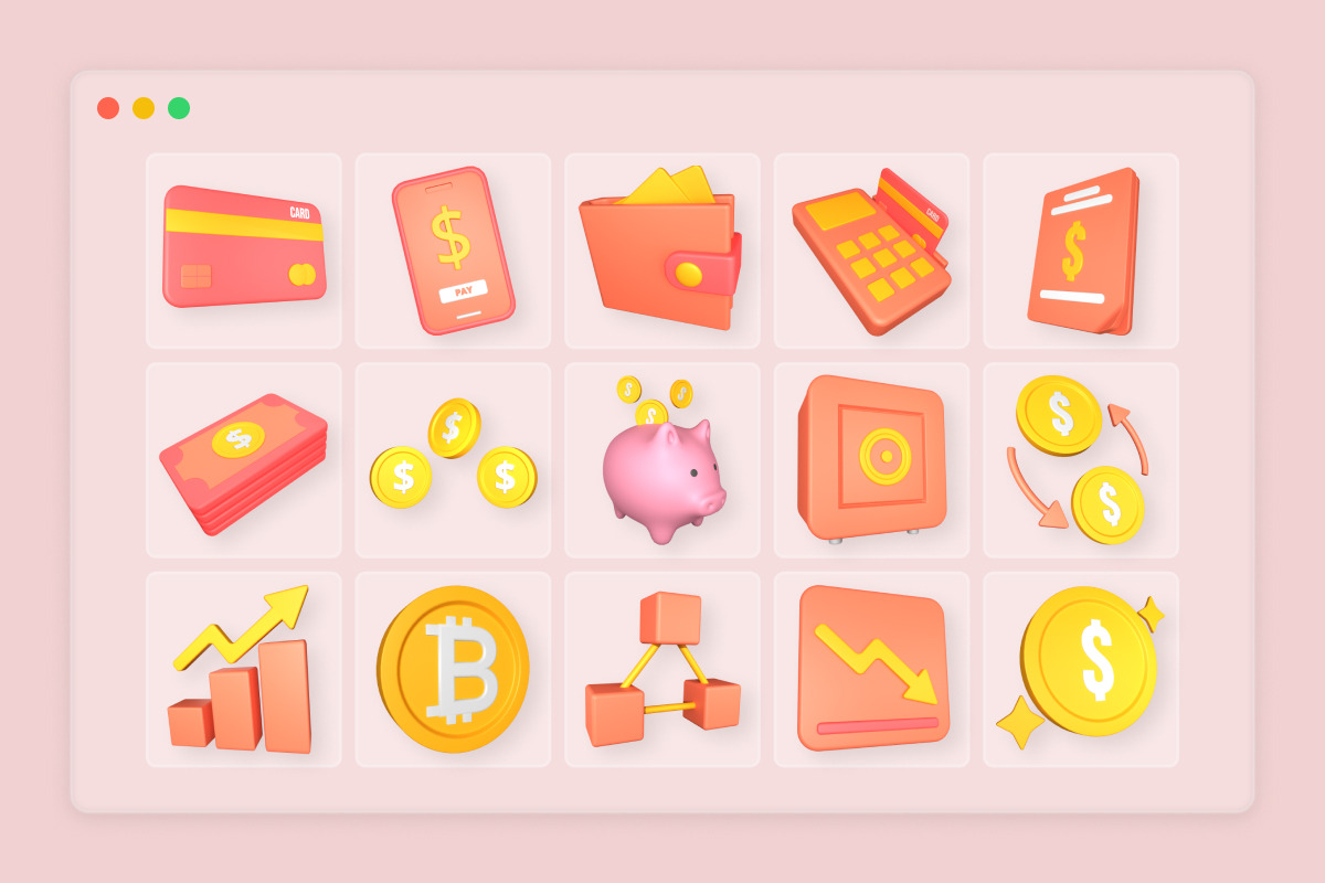 Finance & Crypto 3D Icon Set, a Finance Illustration by twinstd (Photo 6 of 6)