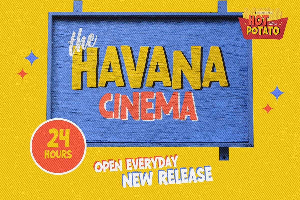 Hot Potato - All Caps Display Font, a Sans Serif Font by Gassstype (Photo 2 of 8)