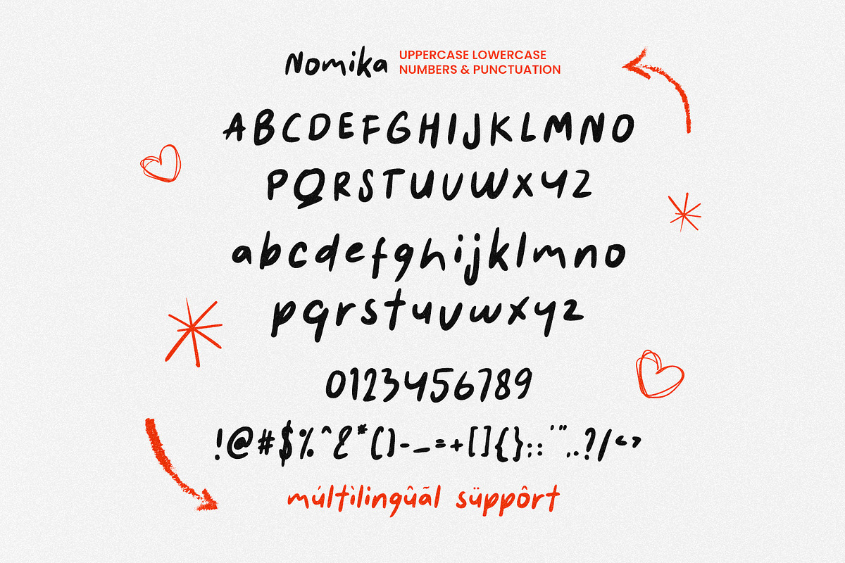Nomika - Quirky Font, a Handwritten Font by Hasbi Creative (Photo 9 of 9)