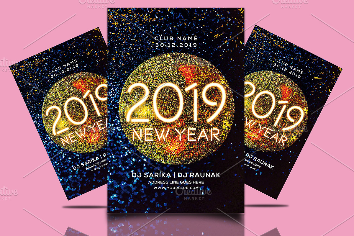 New Year Party Flyer, a Flyer Template by Flyer Arts (Photo 2 of 5)
