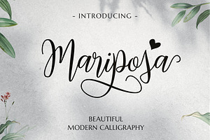 Mariposa Script Calligraphy