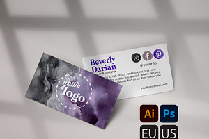 Asexual Pride Business Card Template