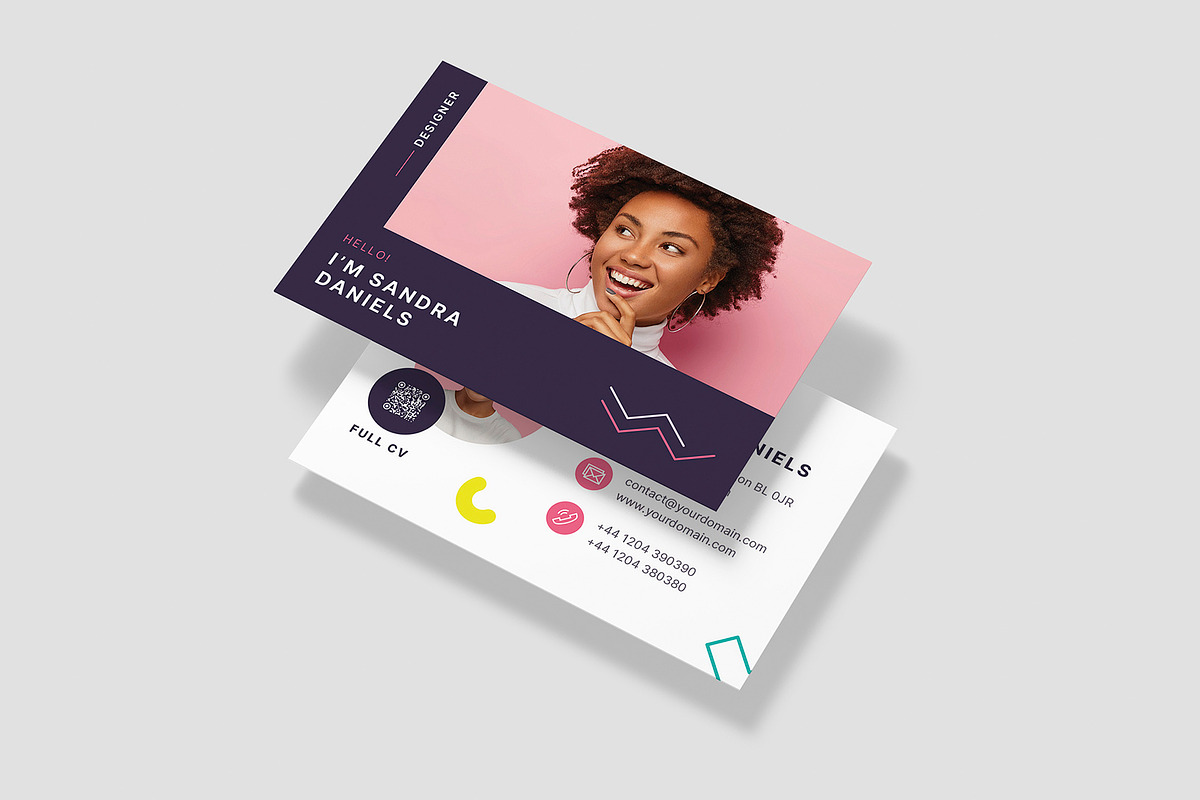 Resume Business Card Canva, a Business Card Template by artbart (Photo 2 of 9)