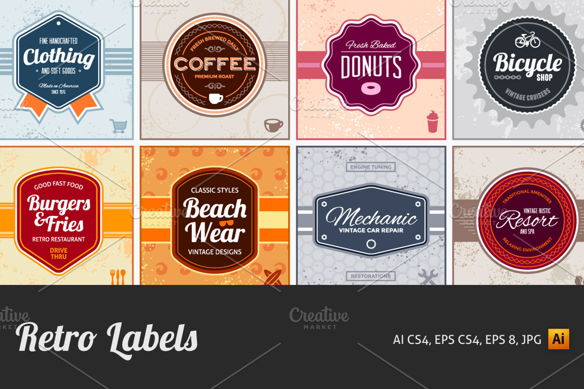 Retro labels