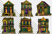 Watercolor Mardi Gras House Clipart, an Illustration by SVGArt (Thumbnail 5 of 7)