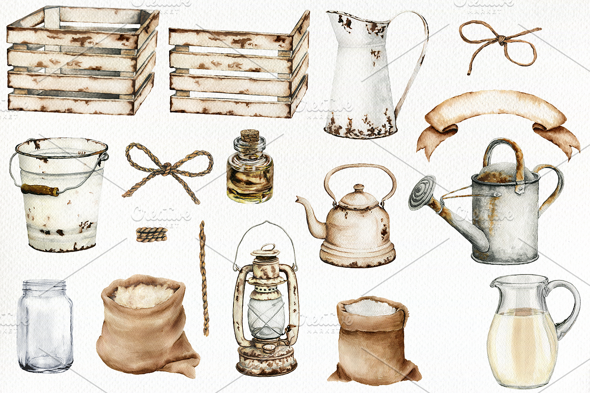 Farmhouse Finds Illustration, a Decorative Illustration by DioFlow (Photo 2 of 2)
