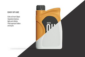 Motor Oil Bottle Mockup