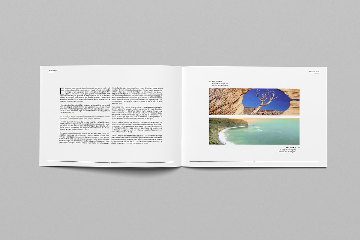 Landscape Magazine Template II, a Magazine Template by Uloel Design (Photo 4 of 12)