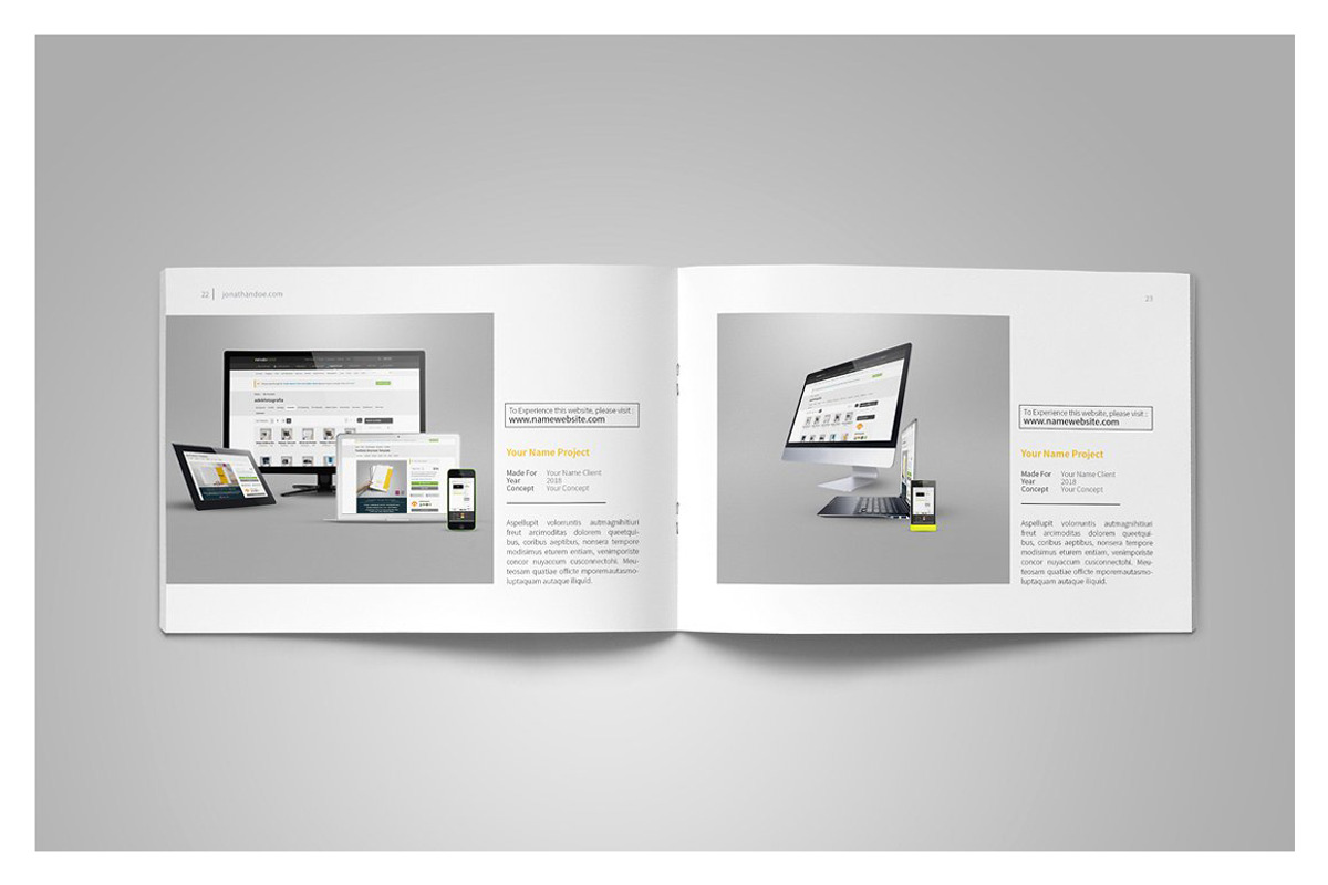 Graphic Design Portfolio Template, a Brochure Template by adekfotografia (Photo 15 of 24)