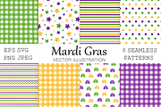 Mardi Gras background pattern, a Pattern Graphic by IrinaShishkova (Thumbnail 1 of 6)