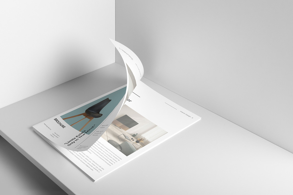 Minimal Interior Design Brochure, a Brochure Template by DesignCrest