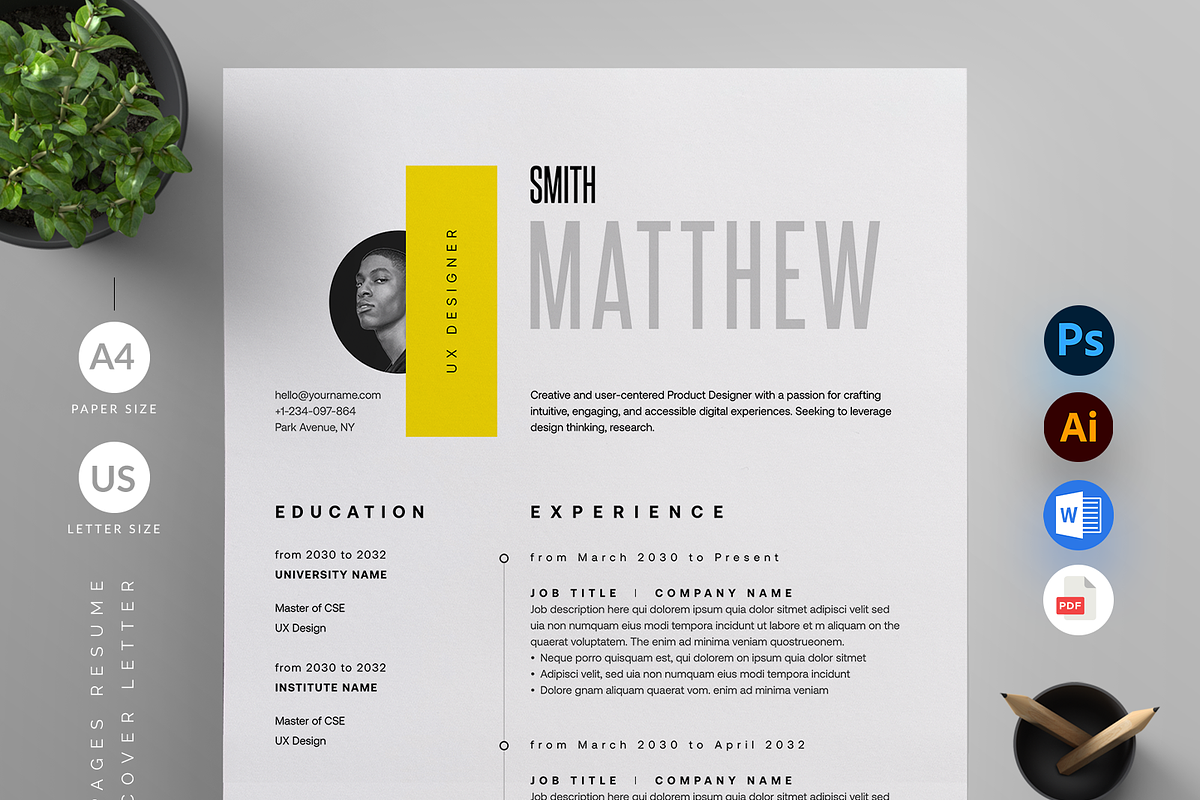 Resume/CV, a Resume Template by Reuix Studio (Photo 1 of 5)