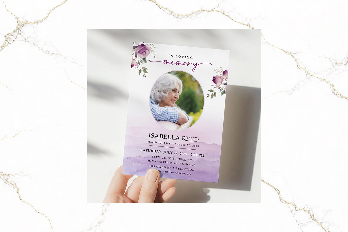 Funeral Invitation Canva FR009, an Invitation Template by TyphoonStudio (Photo 4 of 7)