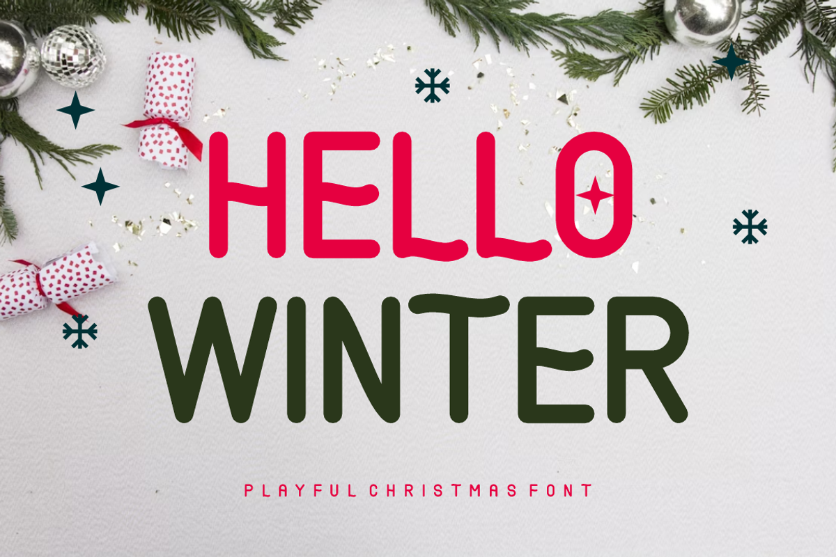 Hello Winter, a Sans Serif Font by alon kelakon (Photo 1 of 5)