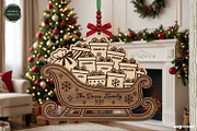 Santa Sleigh Ornaments SVG Bundle, a Decorative Illustration by svgocean (Thumbnail 12 of 21)