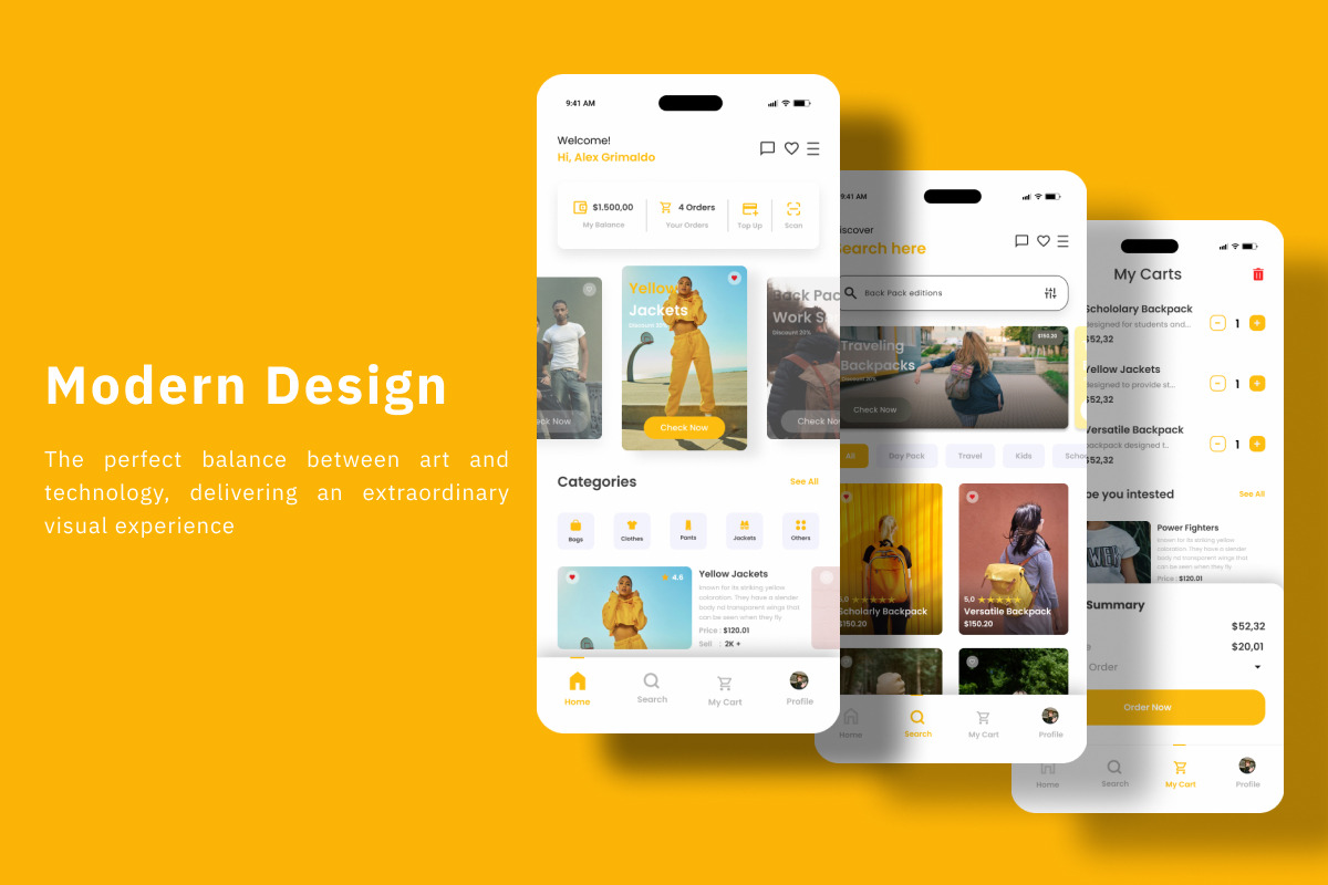 Bag Merce - Shopify Mobile App, an App Template by trabaskriya (Photo 3 of 5)