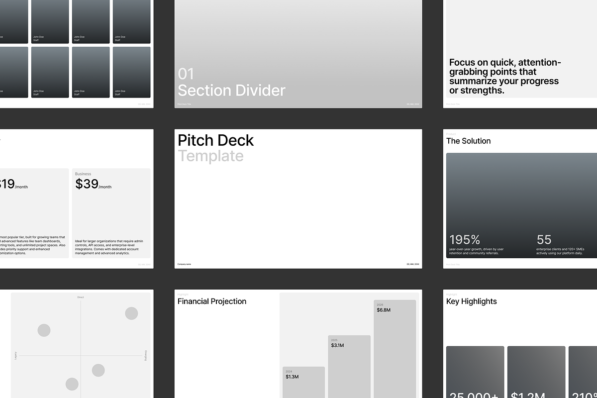 Pitch Deck Template - Figma & PPT preview 2