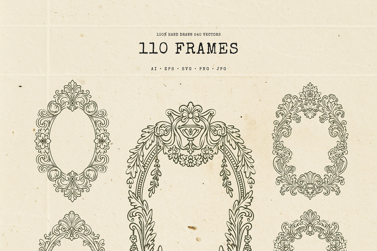 Dark Academia Frame & Ornament Kit, an Object Graphic by KetteCreate (Photo 13 of 21)
