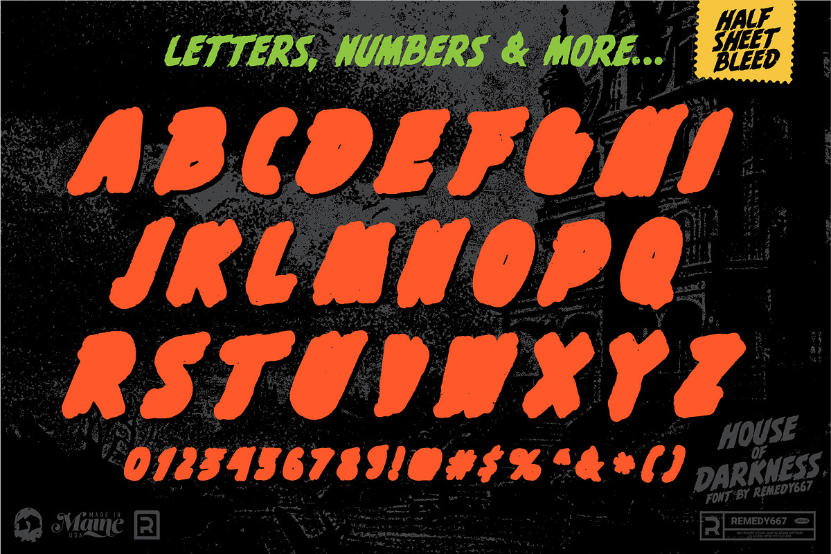 House of Darkness - Horror Font Pack, a Handwritten Font by Remedy667 (Photo 7 of 7)