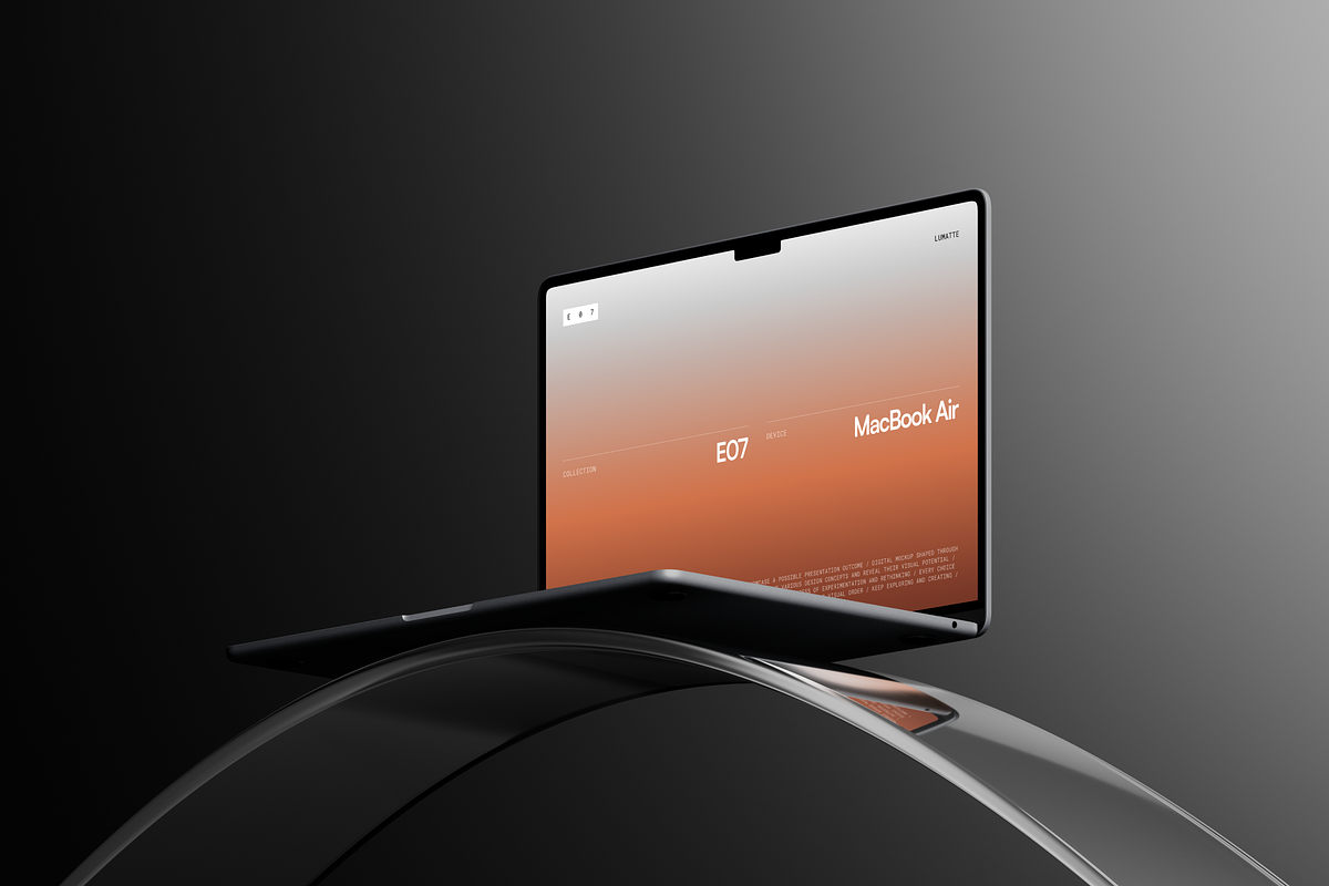MacBook Air Collection E07 Mockup 3, a Mac Mockup by Lumatte (Photo 2 of 5)