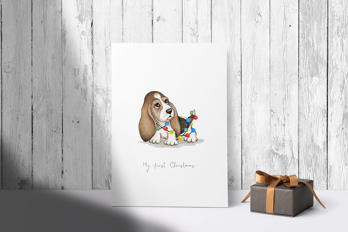 Woof Christmas Watercolors, an Animal Illustration by Eva Katerina (Photo 18 of 18)