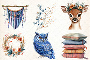 Watercolor Boho Clipart, an Illustration by DreamCafeArt (Thumbnail 3 of 5)