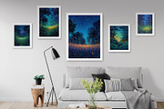 Dreamy Forest Night Illustration, a Decorative Illustration by Housui Patterns (Thumbnail 8 of 12)