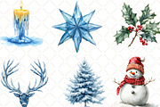 Frosty Christmas Clipart, an Illustration by Black Bird Studio (Thumbnail 4 of 6)