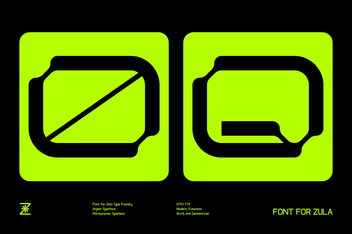 Algem - Futuristic Display Font, a Symbol Font by Font For Zula™ (Photo 13 of 19)