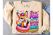 Rainbow Fox Donut Cheer PNG, a Seasonal Illustration by Craft Nest (Thumbnail 5 of 5)