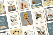 60 Canva Nutrition IG Post Templates, a Marketing Template by Solana Creative Co. (Thumbnail 1 of 6)