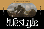 Traditions Foundation-Ligature Font, a Sans Serif Font by 177Studio (Thumbnail 3 of 9)