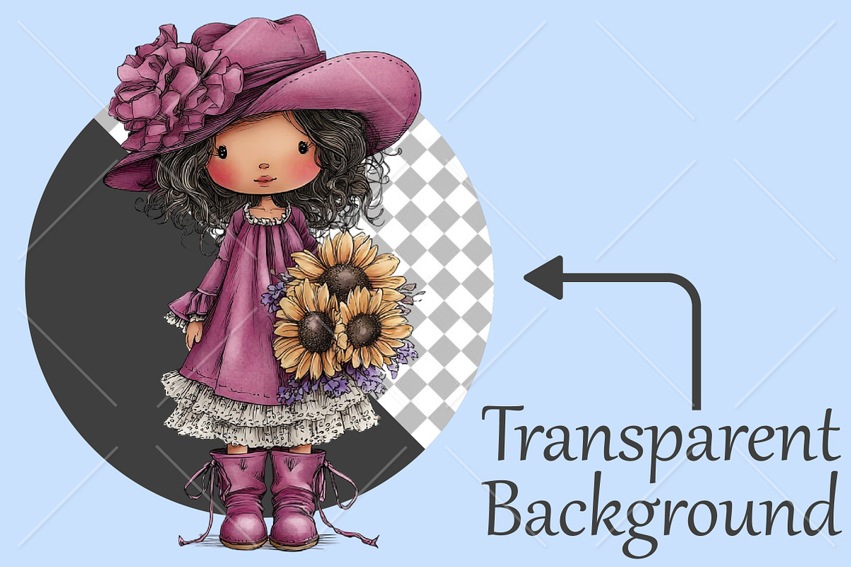Whimsical Cowgirl Clipart Bundle, a Seasonal Illustration by Canvas Craft (Photo 2 of 10)